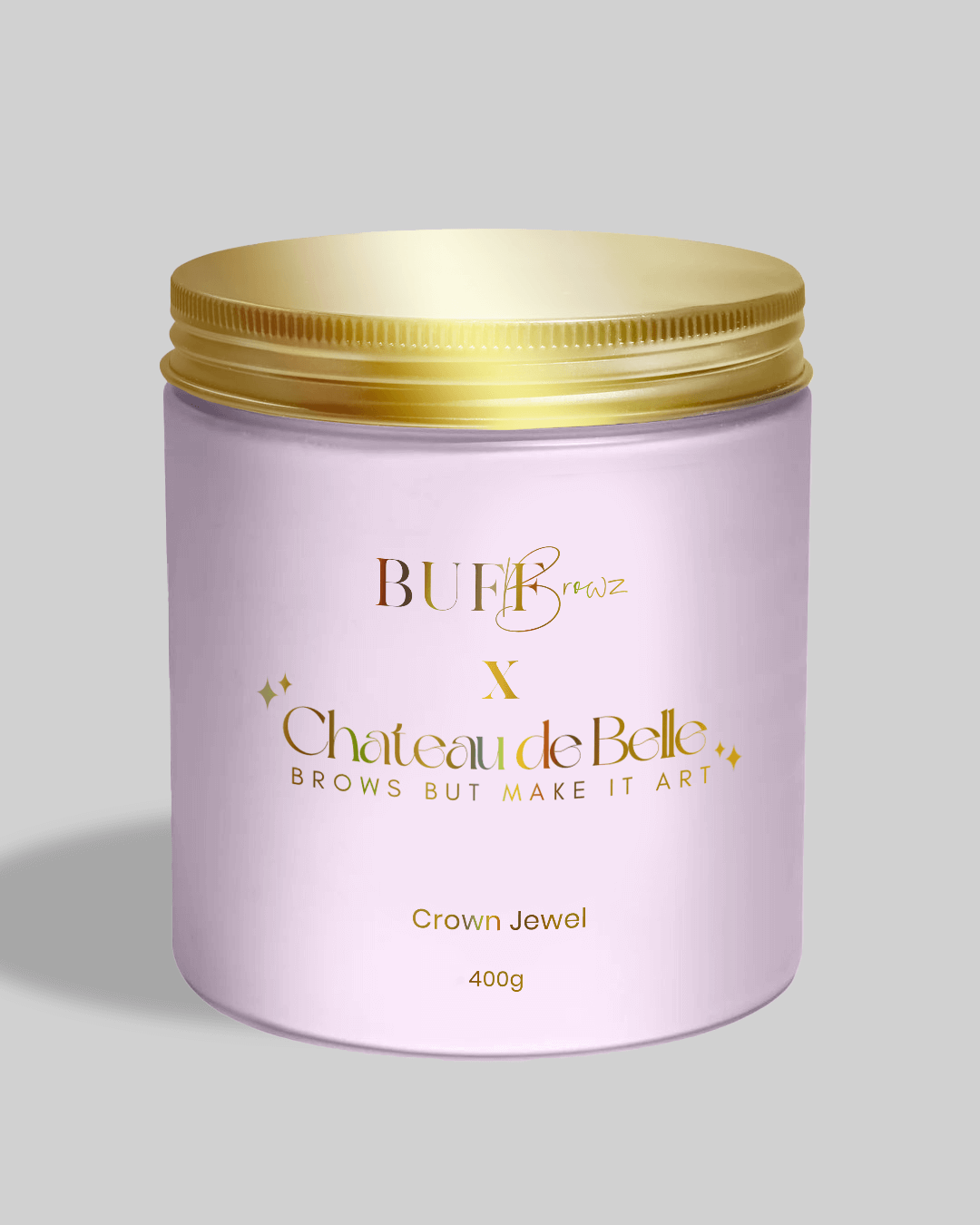 BUFF BROWZ X CHÂTEAU DE BELLE - "Brows But Make It Art" x Jelly Masks - Kroonjuweel
