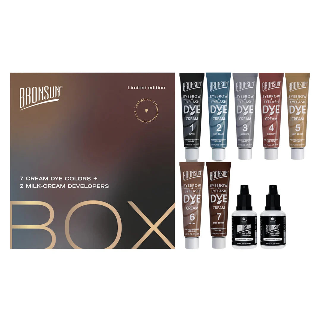 Bronsun - Wimpern- und Augenbrauencreme-Färbepaket