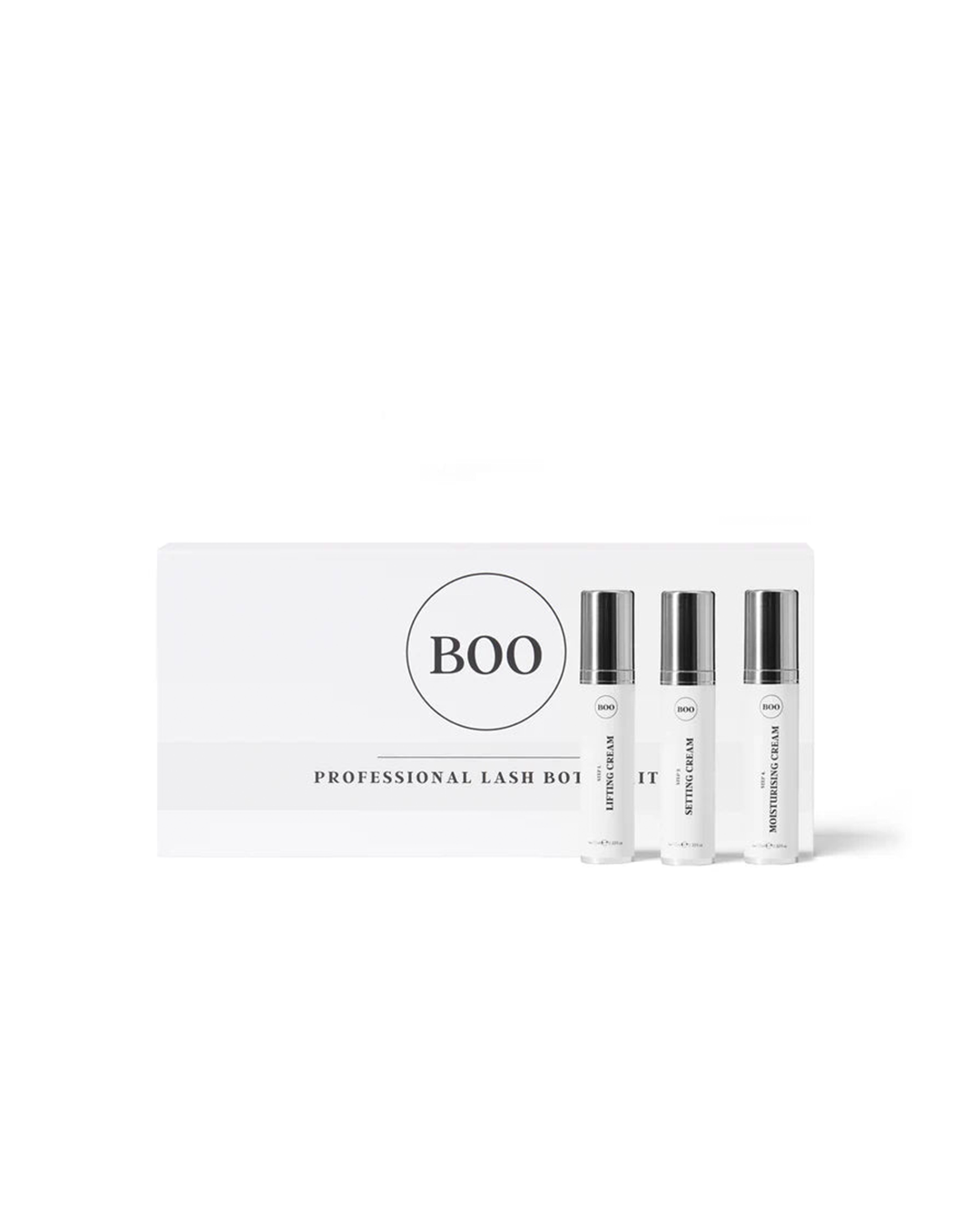 Boo Beauty Bar - Kit de base pour cils - 1,2 & 3 étapes - 3 x 10ml Tubes