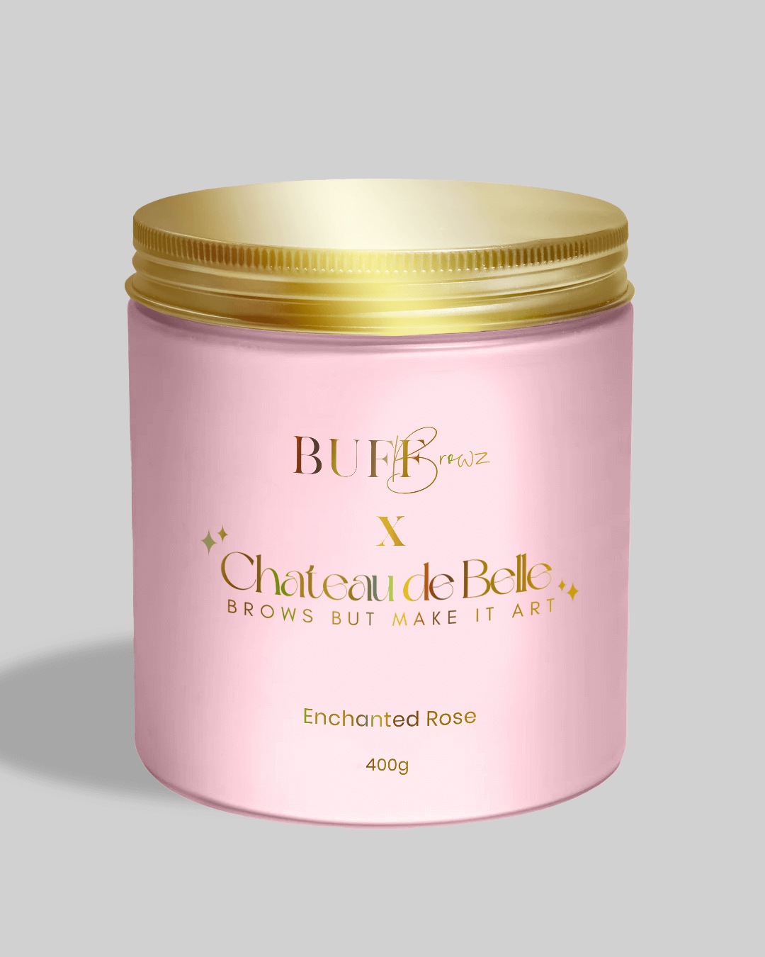 BUFF BROWZ X CHÂTEAU DE BELLE - "Brows But Make It Art" x Maschere di gelatina - Rosa incantata