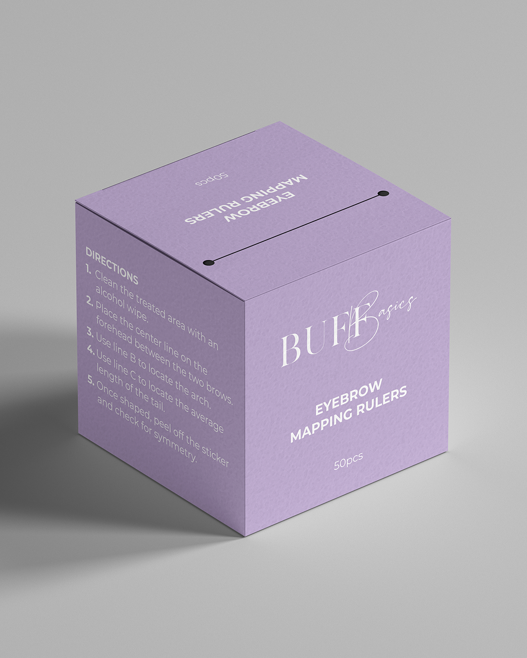 Buff Basics - Wenkbrauw Mapping Liniaal Stickers Met Doos - 50st