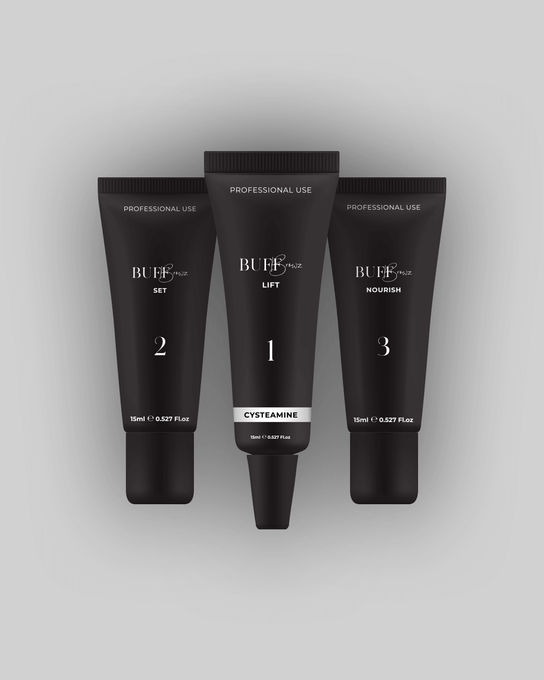 (NEU) Cysteamine Brow & Lash Lamination Kit - 1,2 & 3 Schritte - 3 x 15ml Tuben