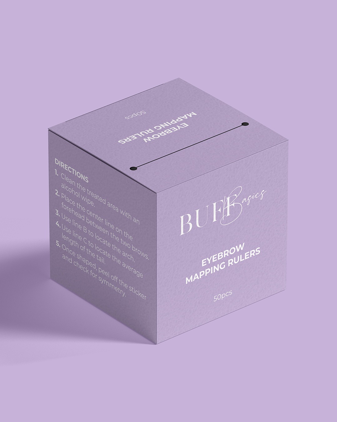 Buff Basics - Augenbrauen Mapping Lineal Aufkleber mit Box - 50pcs