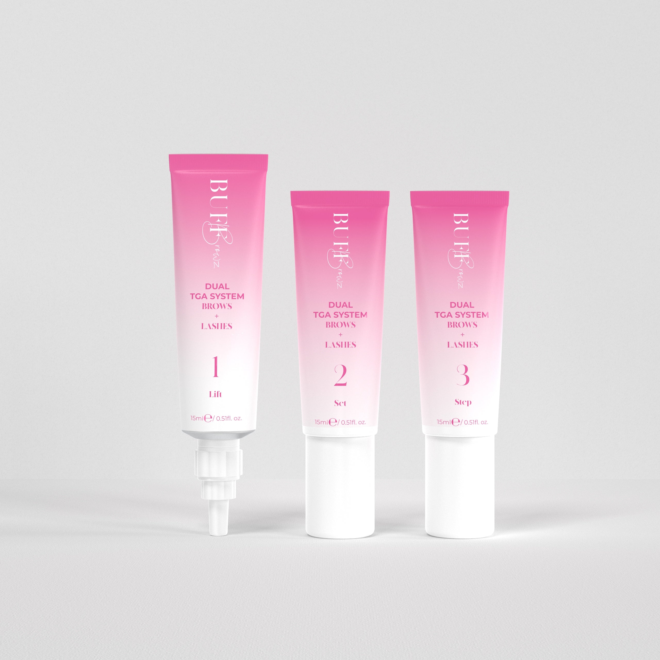 Dual TGA Brows & Lashes Kit - 1,2 & 3 Steps - 3 x 15ml