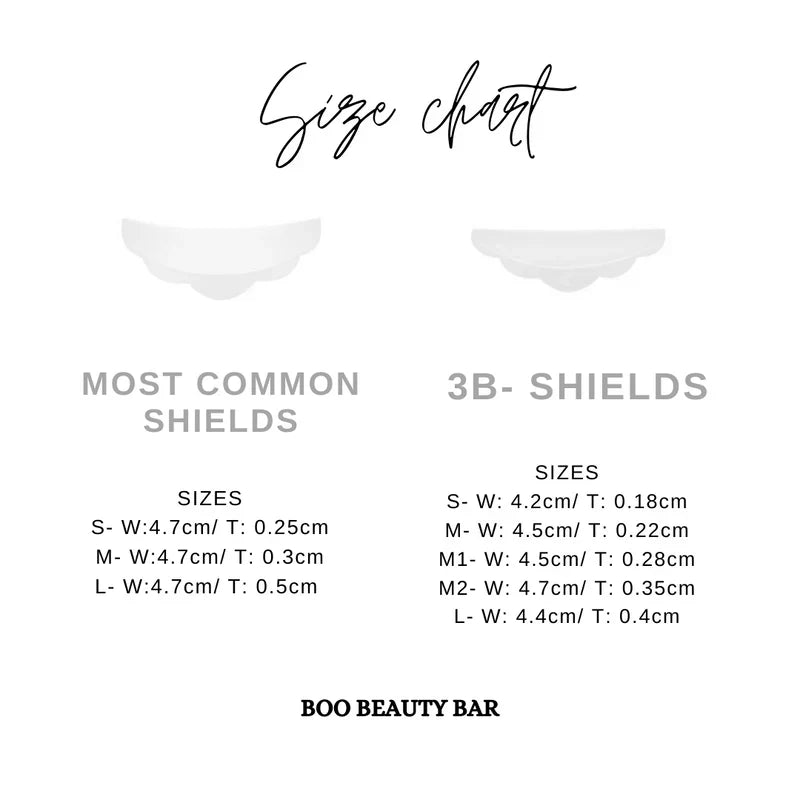 Boo Beauty Bar - 3B Wimpernschilder - 5 Größen