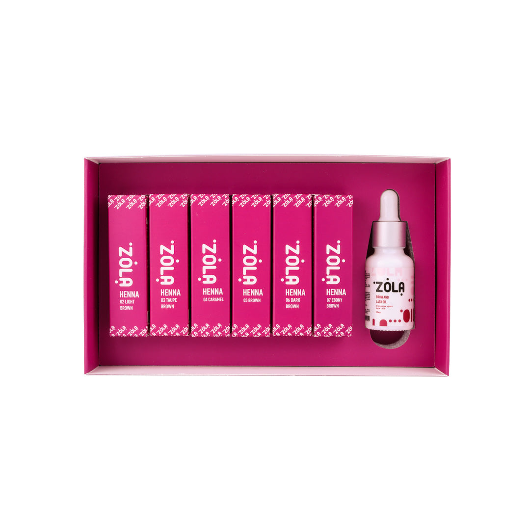 Zola Cosmetics - Augenbraue Henna Mini Kit 6 x 5g