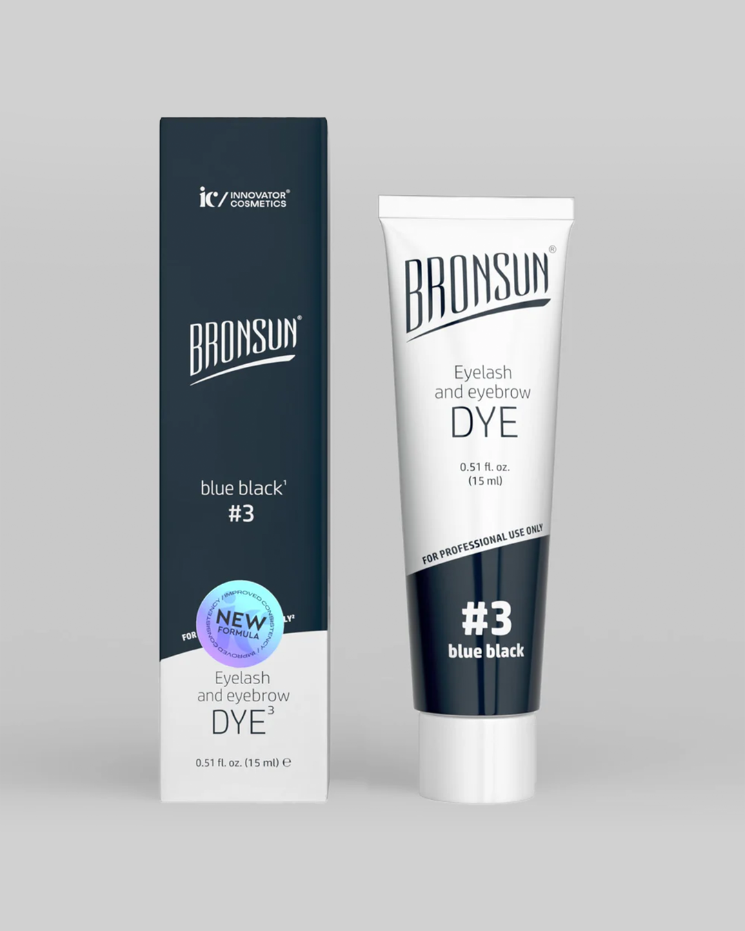Bronsun - Tinte en Gel para Pestañas y Cejas - Azul Negro - 15ml