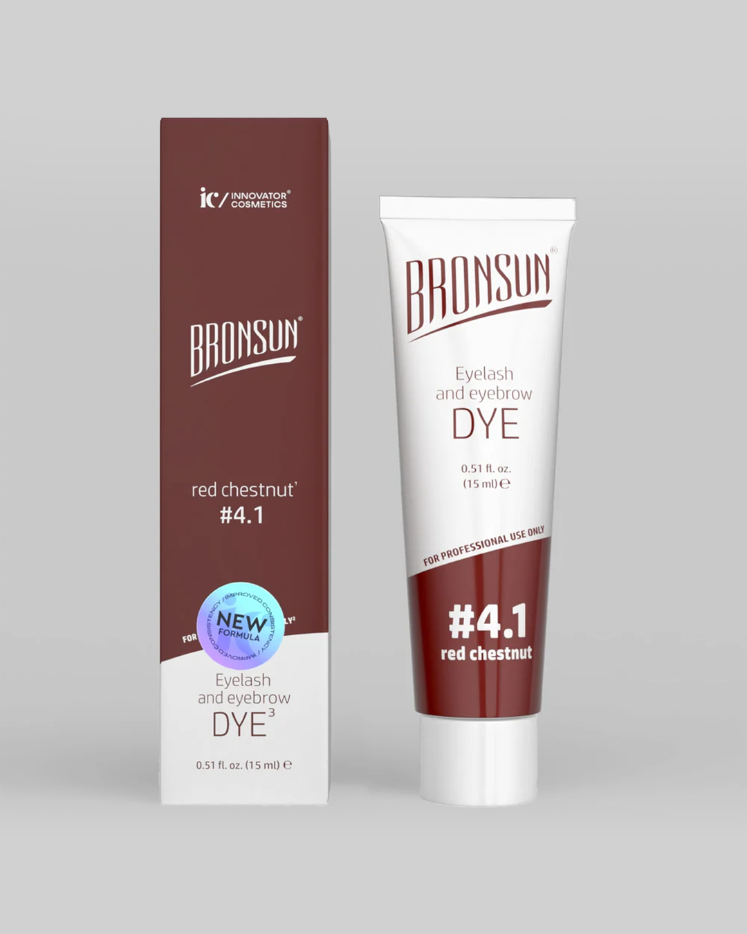 Bronsun - Tinte en Gel para Pestañas y Cejas - Castaño Rojo - 15ml