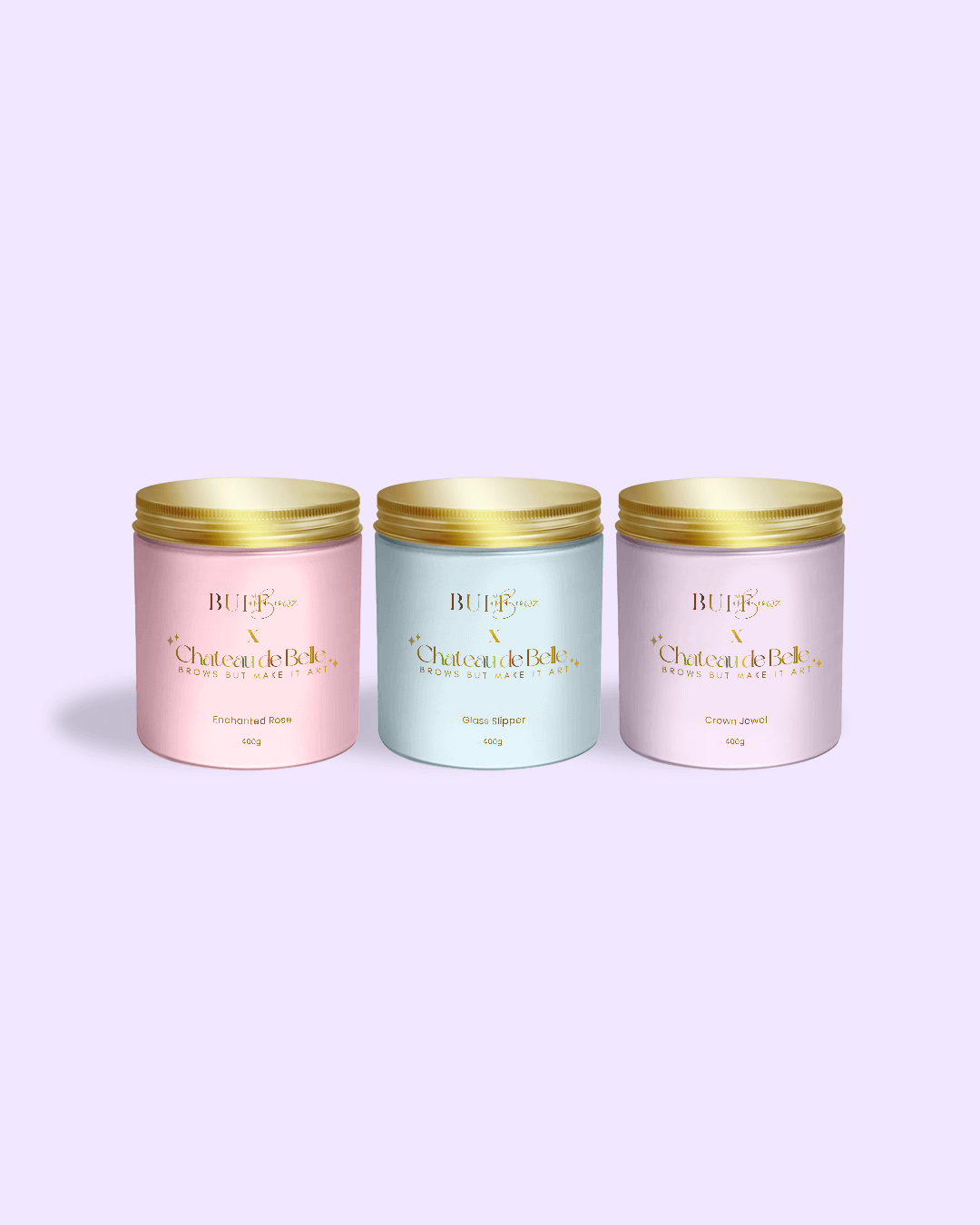 BUFF BROWZ X CHÂTEAU DE BELLE - "Brows But Make It Art" x Jelly Masks - Collezione completa