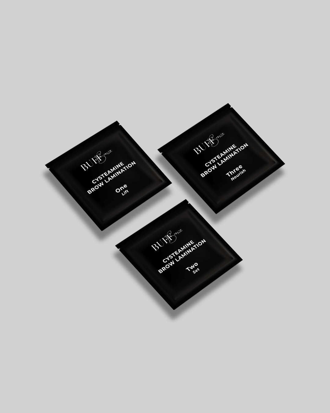 Kit di laminazione per sopracciglia e ciglia alla cisteamina - 1, 2 e 3 fasi - 3x10 bustine da 1 ml