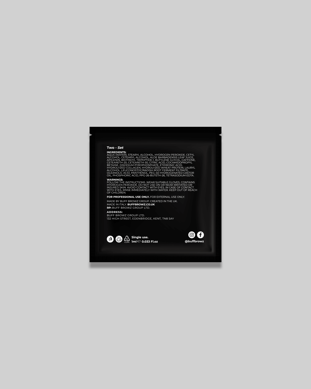 Kit di laminazione per sopracciglia e ciglia alla cisteamina - Fase 2 - 10 bustine