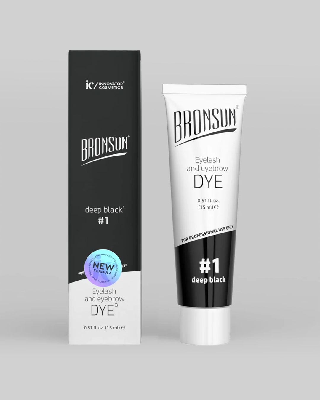 Bronsun - Wimper & Wenkbrauw Gelverf - Diep Zwart - 15ml